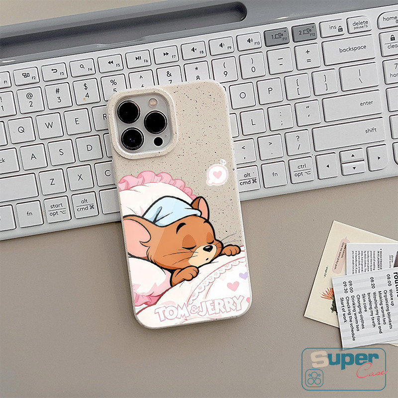Ốp Lưng Tương Thích Cho IPhone 13 17 16 11 15 14 12 Pro Max Air XR X XS Max 16 8 14 15 6 6s Plus SE 2020 Hoạt Hình Thời Trang Dễ Thương Chuột Ngủ Mèo Bìa Mềm