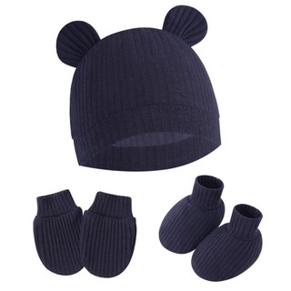 DE Scratch Mittens Tất Mũ Mầm Non Găng Tay Cotton Mũ