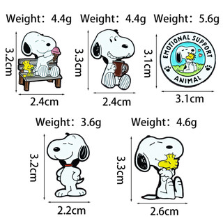 5 Cái / bộ Anime Snoopy Trâm Ba Lô Huy Hiệu Sáng Tạo Nhỏ Giọt Dầu Trang Trí Kim Loại Pin