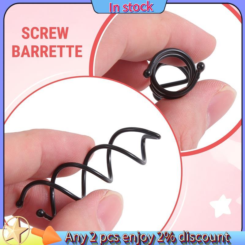 Còn hàng-10 chiếc 1 bộ Kẹp tóc xoắn ốc Xoắn Barrette (Đen)
