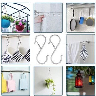 5 / 10 / 15 Cái Móc S đa chức năng có khóa - Móc treo hình chữ S hạng nặng Dụng cụ sắp xếp phòng tắm nhà bếp