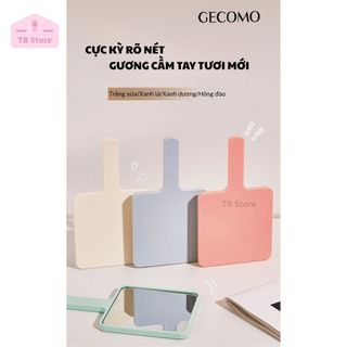 Gương Cầm Tay GECOMO (HD) - Gương Trang Điểm Thủy Tinh, Soi Rõ Không Biến Dạng, Tiện Lợi Mang Đi