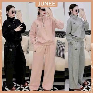 Bộ nữ chất 2DA dày, có khoá cổ nỉ form rộng-chữ alo hàng loại 11111 siêu xinh-thuba94