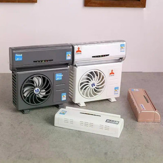 Bộ điều hòa không khí nhà búp bê thu nhỏ Nhà búp bê-Bộ trang phục nội thất DIY Trang trí tỷ lệ 1: 12 Phụ kiện nhà tiện ích