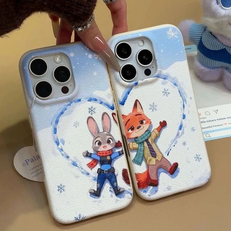 ✨Spot】[Ốp điện thoại Judy Nick Snow Love] ốp lưng iphone 17air/iphone 16promax/15pro/14plus, Cặp đôi