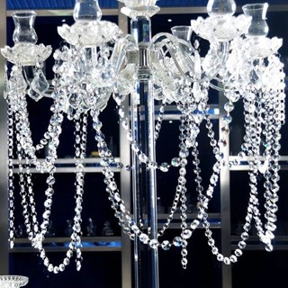 Rèm hạt hình bát giác ITRUMPET, Dây vòng hoa pha lê 5 mét, Dây treo hạt Acrylic DIY cho đám cưới sinh nhật