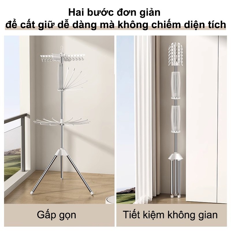 𝐎𝐥𝐢𝐟𝐞Cây Sào Phơi Quần Áo Cho Bé Giá Treo Quần Áo Inox 304 Cây Phơi Đồ Cho Bé
