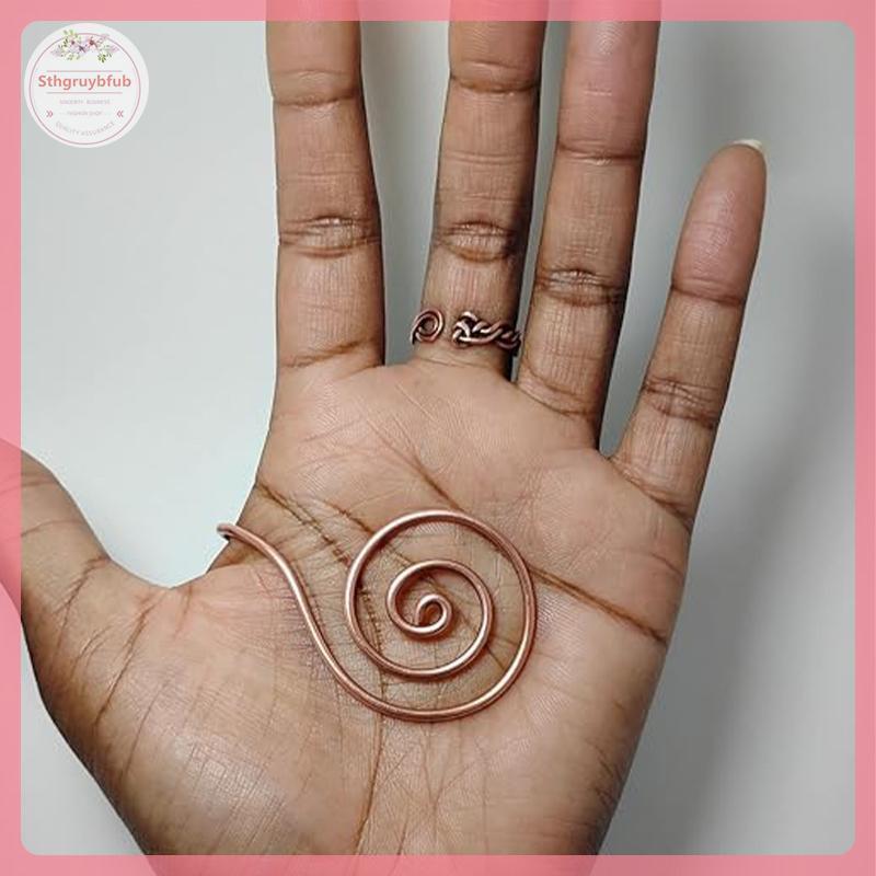 Vòng tay đồng handmade có thể điều chỉnh, phù hợp với năng lượng Reiki và xu hướng xoắn ốc