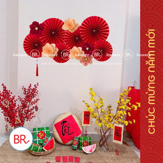 Set nguyên liệu trang trí mẹt Đón Xuân Bảo Lộc-Mẹt tết treo tường,Phụ kiện decor Tết 2026 ANGIHOME