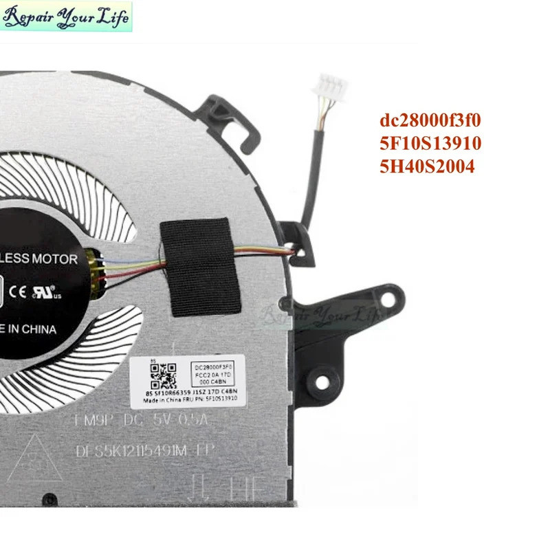Quạt Làm Mát CPU Cho Lenovo IdeaPad 3-15iil05 3i-15IML05 15ARE05 5F10S13910 5H40S2004 Notebook PC Quạt Tản Nhiệt DC28000F3F0