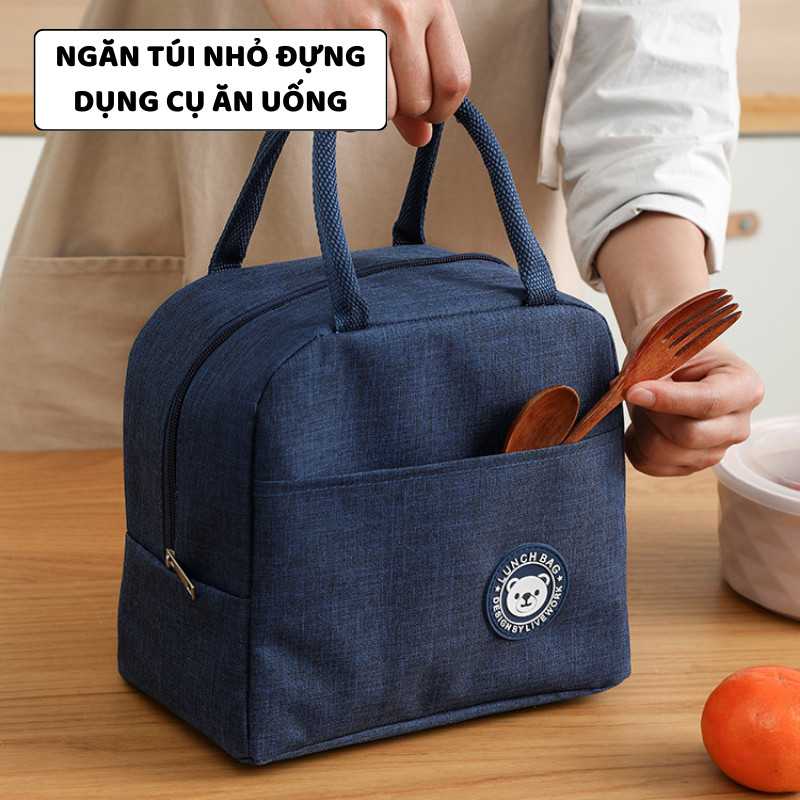 Túi Đựng Hộp Cơm Giữ Nhiệt Cao Cấp ENODA HOME, Túi Giữ Nhiệt Đựng Hộp Cơm Trưa Chất Liệu Chống Thấm TUICOM001