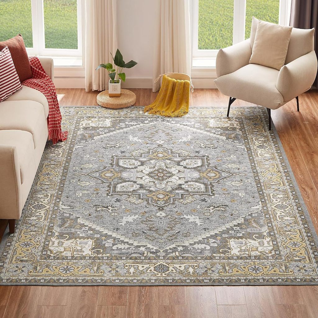 [Hàng sẵn] Thảm Ba Tư phòng khách chất liệu crystal velvet – Mềm êm, dễ lau chùi, trải sofa/bàn trà/phòng ngủ, decor nhà phong cách vintage
