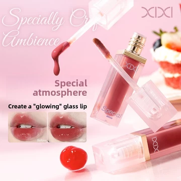 Xixi Son Bóng Thạch Căng Mọng Dưỡng Ẩm Bóng Gương Không Bết Dính Lên Màu Tự Nhiên Lâu Trôi D807
