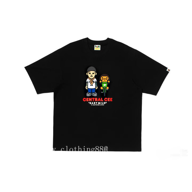 Áo Thun Ngắn Tay Nam Nữ Thiết Kế Nhân Vật Khỉ, Chất Liệu Cotton Nguyên Chất