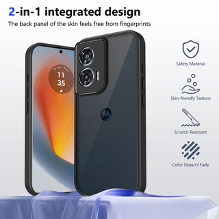 Dành Cho Motorola Moto G35 5G Ốp điện thoại Cứng Mờ Da-Cảm Giác Mềm Khung TPU Chống Sốc Mỏng Vỏ