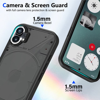 Không Có Gì Điện Thoại NothingPhone 1 Ốp Lưng Cứng Mờ Da-Cảm Giác Mềm Khung TPU Chống Sốc Mỏng Vỏ