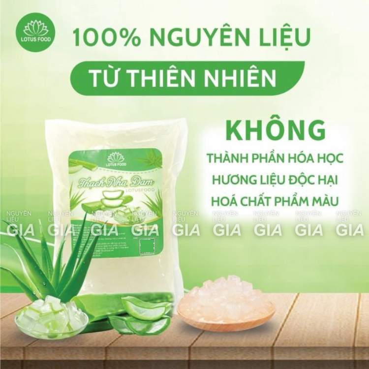 [THÙNG 10 BỊCH] Thạch nha đam Lotus bịch 1kg