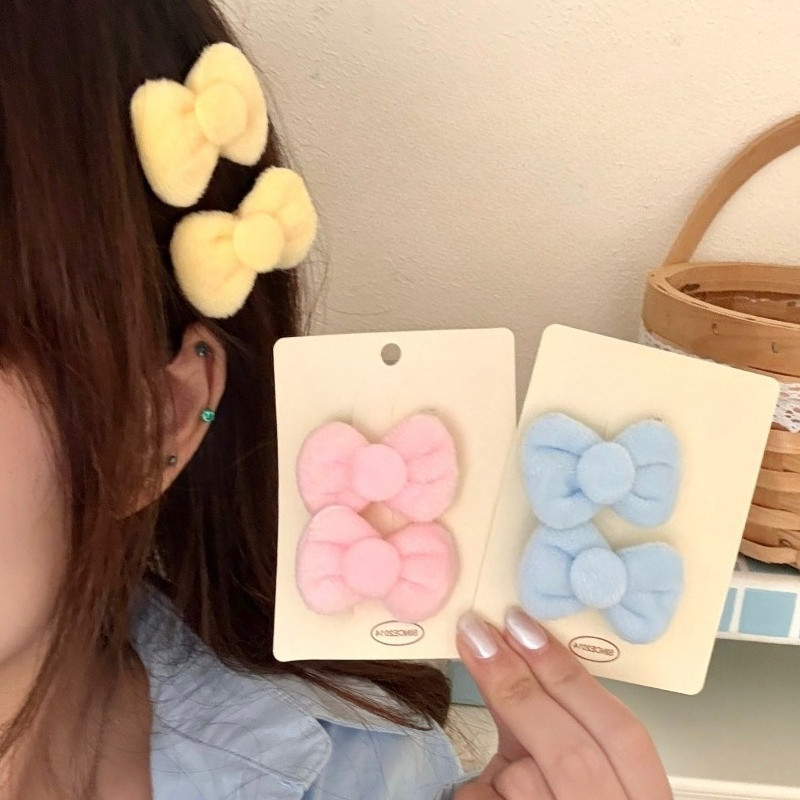 Kẹp tóc có nơ buộc dành cho bé gái và sinh viên, đa năng và sang trọng