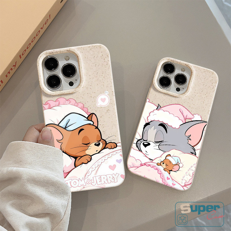 Ốp Lưng Tương Thích Cho IPhone 13 17 16 11 15 14 12 Pro Max Air XR X XS Max 16 8 14 15 6 6s Plus SE 2020 Hoạt Hình Thời Trang Dễ Thương Chuột Ngủ Mèo Bìa Mềm