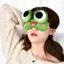 NKSFX Plush Sleep, Cartoon Plush Green Big Eyes Frog Sleep Eye, Lovely Thoáng Khí Che Mắt Ngủ Thân Thiện Với Da Giấc Mơ Đêm
