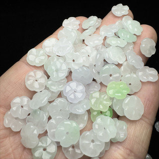 ((10 Chiếc) Jadeite từ núi Bashan, hạt hoa rời 10mm, vòng tay phụ kiện)