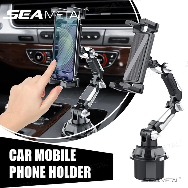 Giá đỡ cốc máy tính bảng SEAMETAL cho ô tô hoặc xe tải hạng nặng 360° Xoay có thể điều chỉnh cánh tay Máy tính bảng đa năng