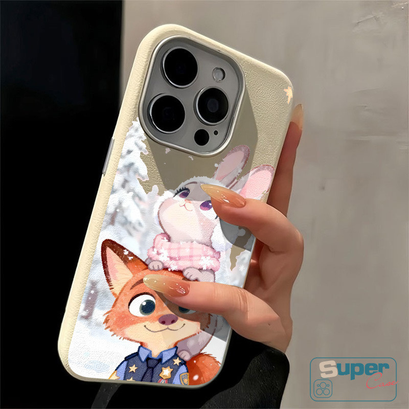 Ốp Lưng Cho Redmi 12C 13C 10C A3 14C 9A 13X 10A Note 8 9 10 9C 9 10 9C NFC 12 A1 9T A2 Note 11s 12 14 13 Pro Mùa Đông Cặp Đôi Dễ Thương Fox Bunny Zootopia Da Họa Tiết