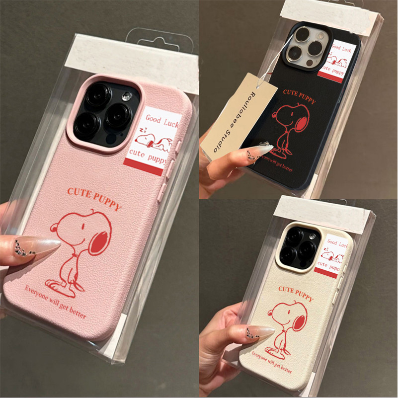 Ốp Lưng Cho Samsung Galaxy S20 S23 Ultra Plus S23FE S20FE A71 A73 Snoopy Dễ Thương Da PU Matte Hoạt Hình Mềm Mại