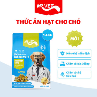 Hạt Cho Chó Mr.Vet D1 1.4kg Dòng Hạt Holistic Mix Topping Vị Thịt Cừu Non Và Rau Củ
