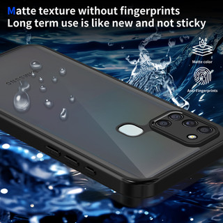Dành Cho Samsung Galaxy A21s / A03s / A02s / M02s Ốp điện thoại Cứng Trong Suốt Da-Cảm Giác Mềm Khung TPU Chống Sốc Mỏng