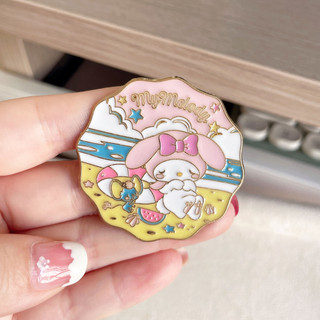 5 Cái / bộ Sanrio Hoạt Hình Huy Hiệu Giai Điệu Quế Chó Kumi Kim Loại Trâm Trang Trí Pin