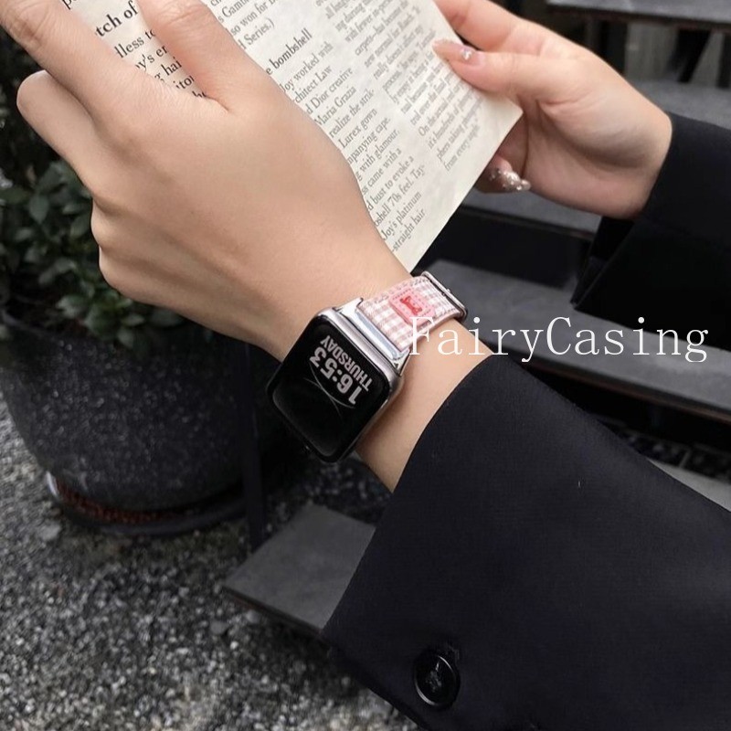 Dây đeo đồng hồ da gấu dễ thương cho Xiaomi Mi Band 8 9 10 Pro Vòng đeo tay ca rô Dây đeo cổ tay cho Redmi Watch 6 5 4 Band