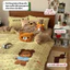 Bộ vỏ chăn ga gối nỉ nhung cao cấp Memminbedding Luxury họa tiết dễ thương không xù lông, giữ nhiệt tốt