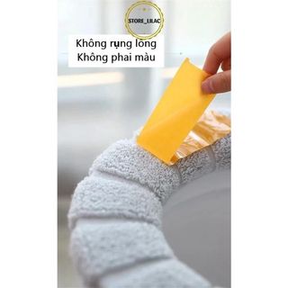 Lót bồn cầu nỉ bông🍀FREESHIP🍀Miếng đệm lót bồn cầu hình tròn bằng nỉ siêu mềm,siêu bền, chống thấm nước