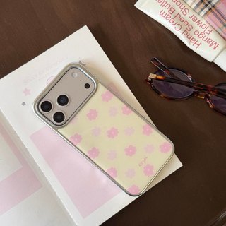 Vỏ cứng Tương thích với iPhone 13 14 14Pro 14ProMax 15 15Pro 15ProMax 16 16Pro 16ProMax 17 17Pro 17ProMax 17ProMax 17Air Vỏ hoa dạng bột màu vàng