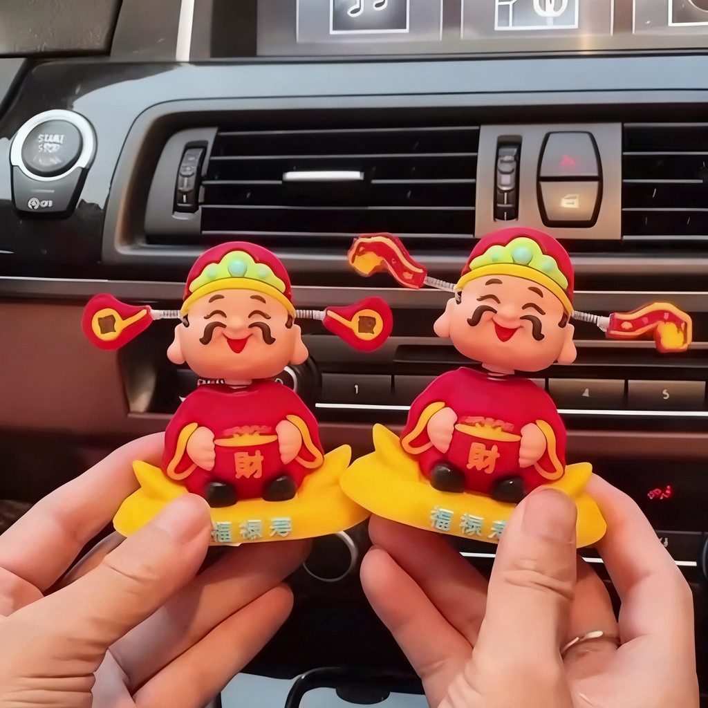 Bảng Điều Khiển Ô Tô Bobblehead Thần Tài Lắc Đầu Búp Bê Ngộ nghĩnh gật đầu Hình Tự Động Trang Trí Nội Thất