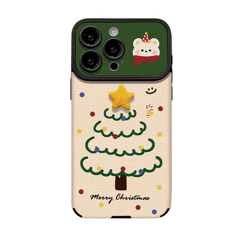 Ngôi Sao Cây Giáng Sinh Dây Thích Hợp Cho 17 Vỏ Điện Thoại Da Cừu iphone15promax Silicone 16 Cửa Sổ Lớn