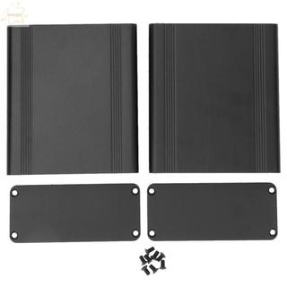 Làm mát bằng nhôm AWNGD, Hộp nhôm thiết kế loại chia 38 x 88 x 100mm, Dụng cụ DIY Dụng cụ điện tử nhôm hợp kim nhôm màu đen mờ