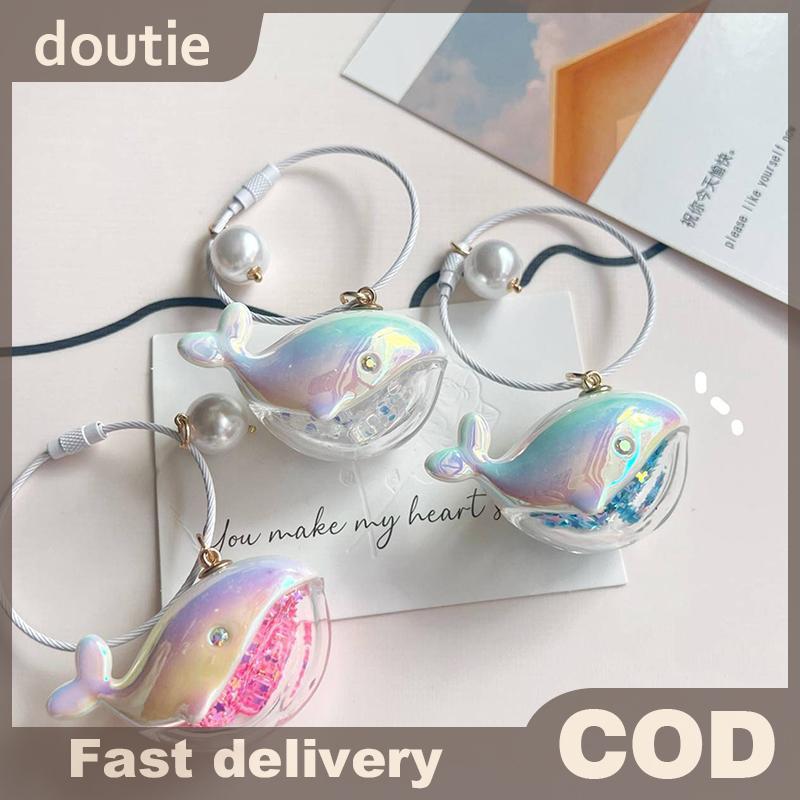 Doutie Cá Voi Dễ Thương Cá Heo Móc Khóa Động Vật Biển Búp Bê Móc Khóa Phụ Kiện Xe Hơi Dành Cho Nam Nữ Cặp Đôi Túi Trang Sức VN