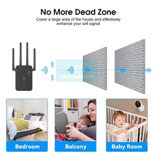 Đơn giản Kích sóng Wifi 4 râu tốc độ cao 300m/1200mpbs  2.4G 300Mbs. Mở rộng vùng phủ sóng, cải thiện tốc độ mạng Wifi