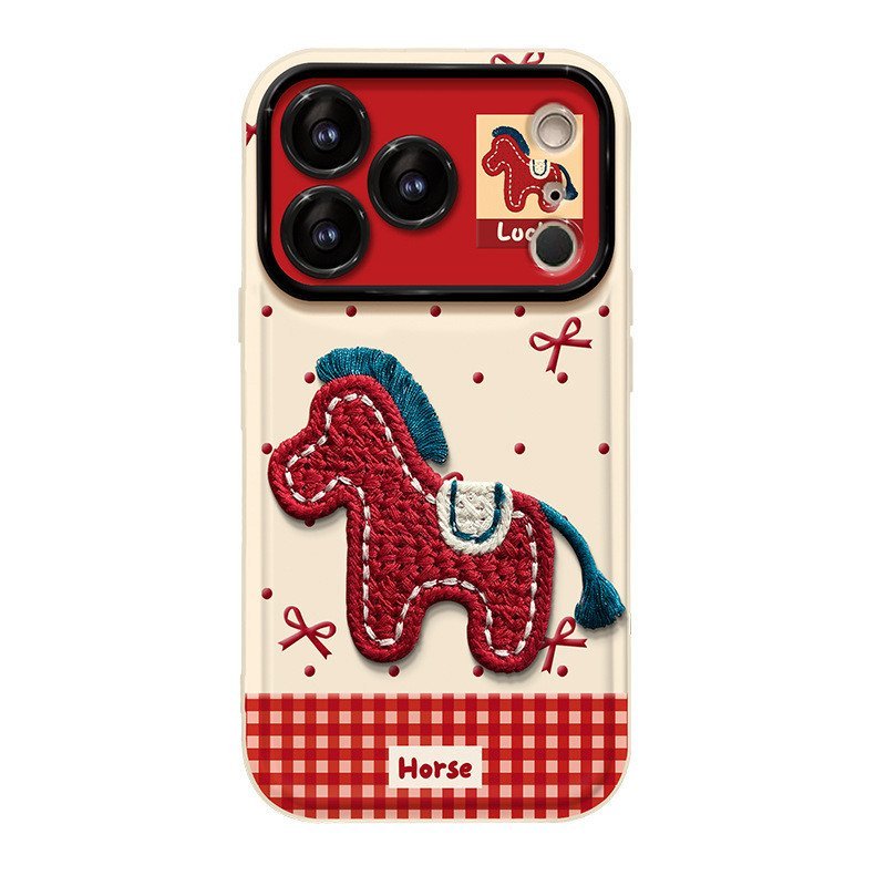 Dây buộc Pony sang trọng Thích hợp cho 17 Vỏ điện thoại năm mới iphone15promax Dễ thương 16 Silicone 14 Nữ