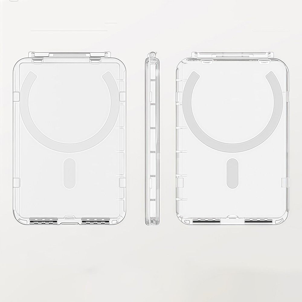 ESSENCEH Dành Cho Túi Đựng Thẻ MagSafe, Hộp Đựng Thẻ Từ Tính Siêu Mỏng Chống Sốc, Điện Thoại Ví Nhẹ Trong Suốt Có Thể Tháo Rời Cho 17 / 16 / 15 / 14 / 13 / 12