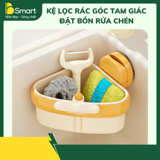 Giỏ Lọc Rác Bồn Rửa Chén Hình Tam Giác Hút Chân Không Gắn Bồn Rửa Bát Không Cần Khoan Siêu Tiện Dụng