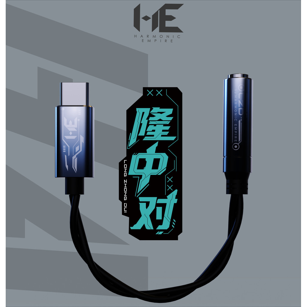 HE Long Zhong Dui DAC KT02F20 Chip Giải Mã Tai Nghe Khuếch Đại Type-C Sang 3.5mm Hỗ Trợ 192kHz 24bit AMP LZD DAC