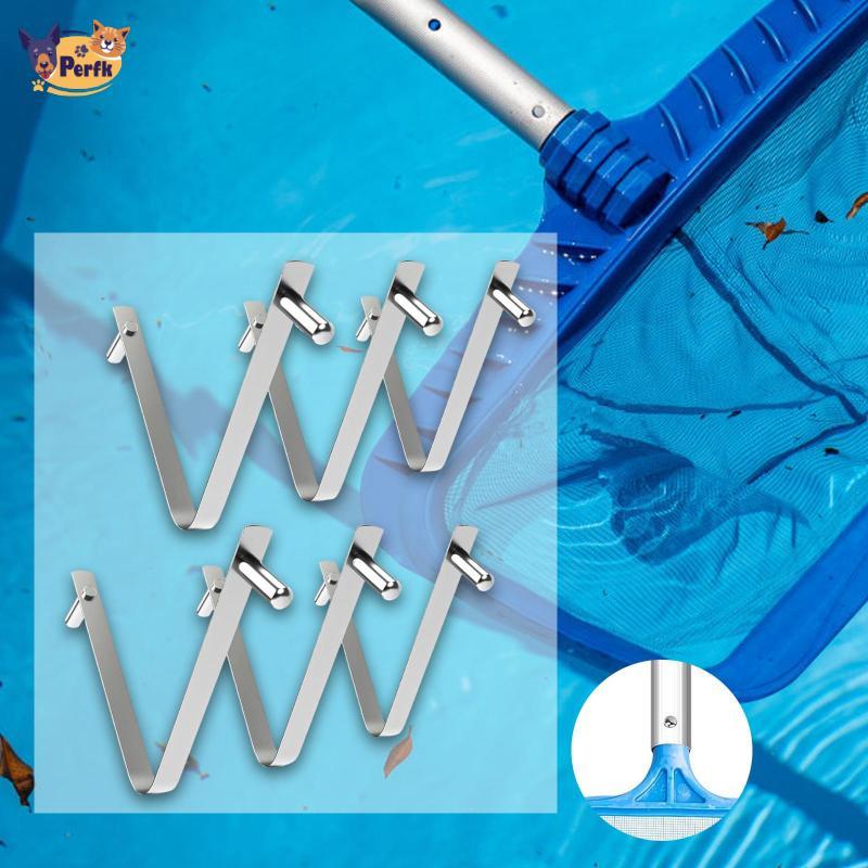 Kẹp cọ bể bơi hình chữ V, phù hợp cho cột bể bơi ngoài trời và cắm trại, tương thích với skimmer lá và lưới