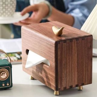 Ánh Sáng Cao Cấp Sang Trọng Thiết Kế Sáng Tạo Cảm Giác Quả óc Chó Đồng Khăn Giấy Hộp Thích Hợp Cho Phòng Khách Phòng Ăn Khách sạn Cafe Giấy Chuyên Dụng Hộp Bảo Quản