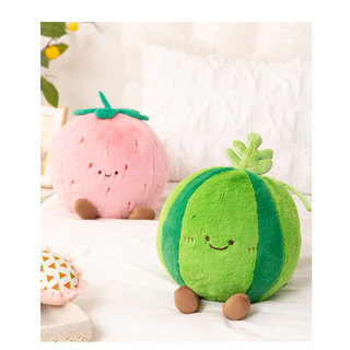 PLUS Hoạt Hình Trái Cây Bánh Bao Gối Dễ Thương Dứa Mềm Dâu Táo Dừa Hình Sang Trọng Đồ Chơi Gối