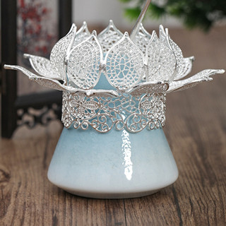 Bông sen tiara bạc vàng, phụ kiện tóc sang trọng cho tiệc sinh nhật và lễ hội