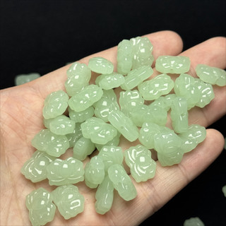 (20 Chiếc) Kính Hạt Hoa Sen Khắc, Size 14x10mm, Phụ Kiện Vòng Tay