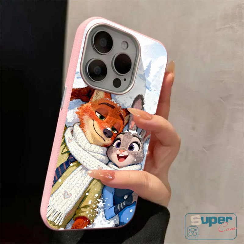 Ốp Lưng Cho Redmi 12C 13C 10C A3 14C 9A 13X 10A Note 8 9 10 9C 9 10 9C NFC 12 A1 9T A2 Note 11s 12 14 13 Pro Mùa Đông Cặp Đôi Dễ Thương Fox Bunny Zootopia Da Họa Tiết
